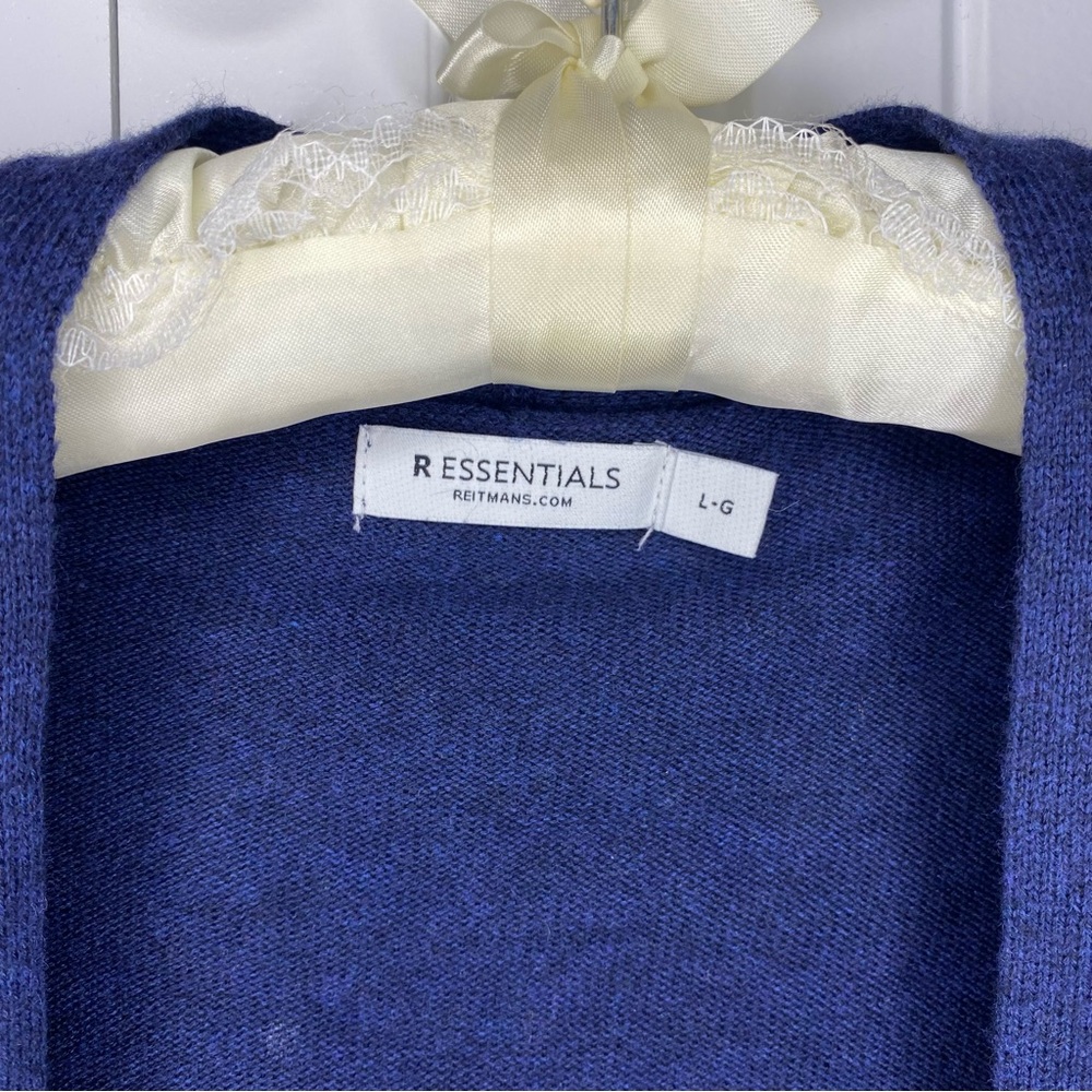 Reitmans Essentials Navy Open Front Cardigan with 3/4 Sleeves - Picture 3 of 6